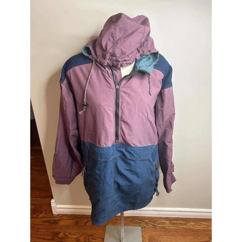 Men’sColumbia splash jacket ski jacket coat 90s front pocket hood blue- medium